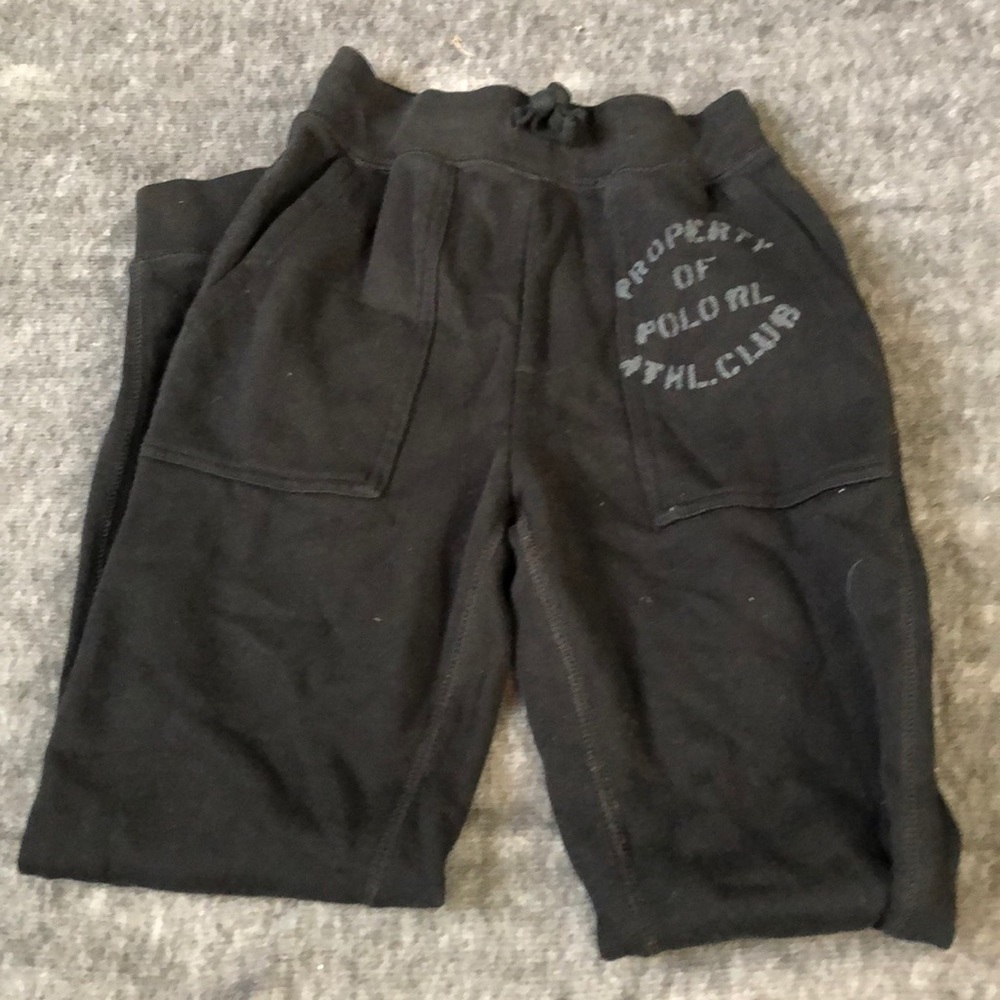 Black polo sweatpants